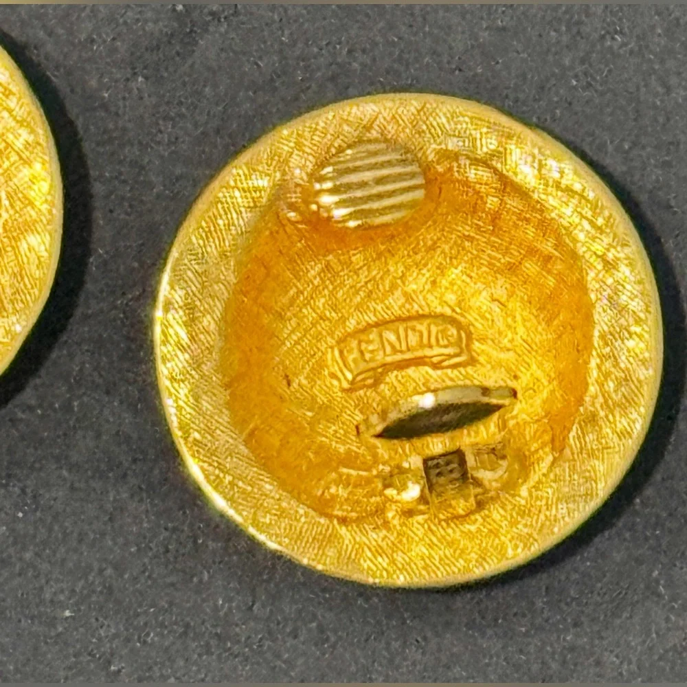 Fendi Vintage Janus Coin FF Clip on earrings - Picture 3 of 6
